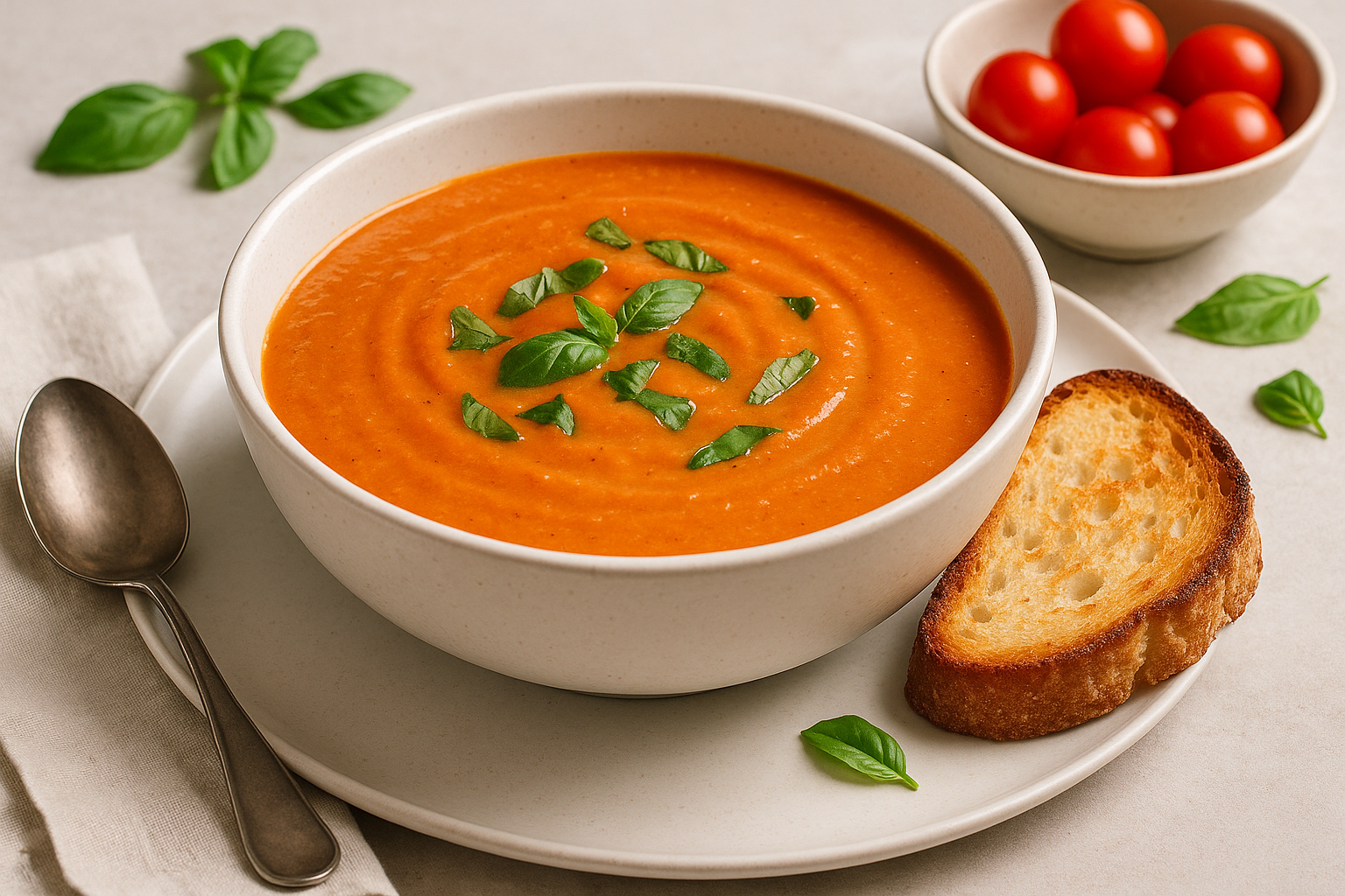 15-Minute Fresh Tomato Basil Soup