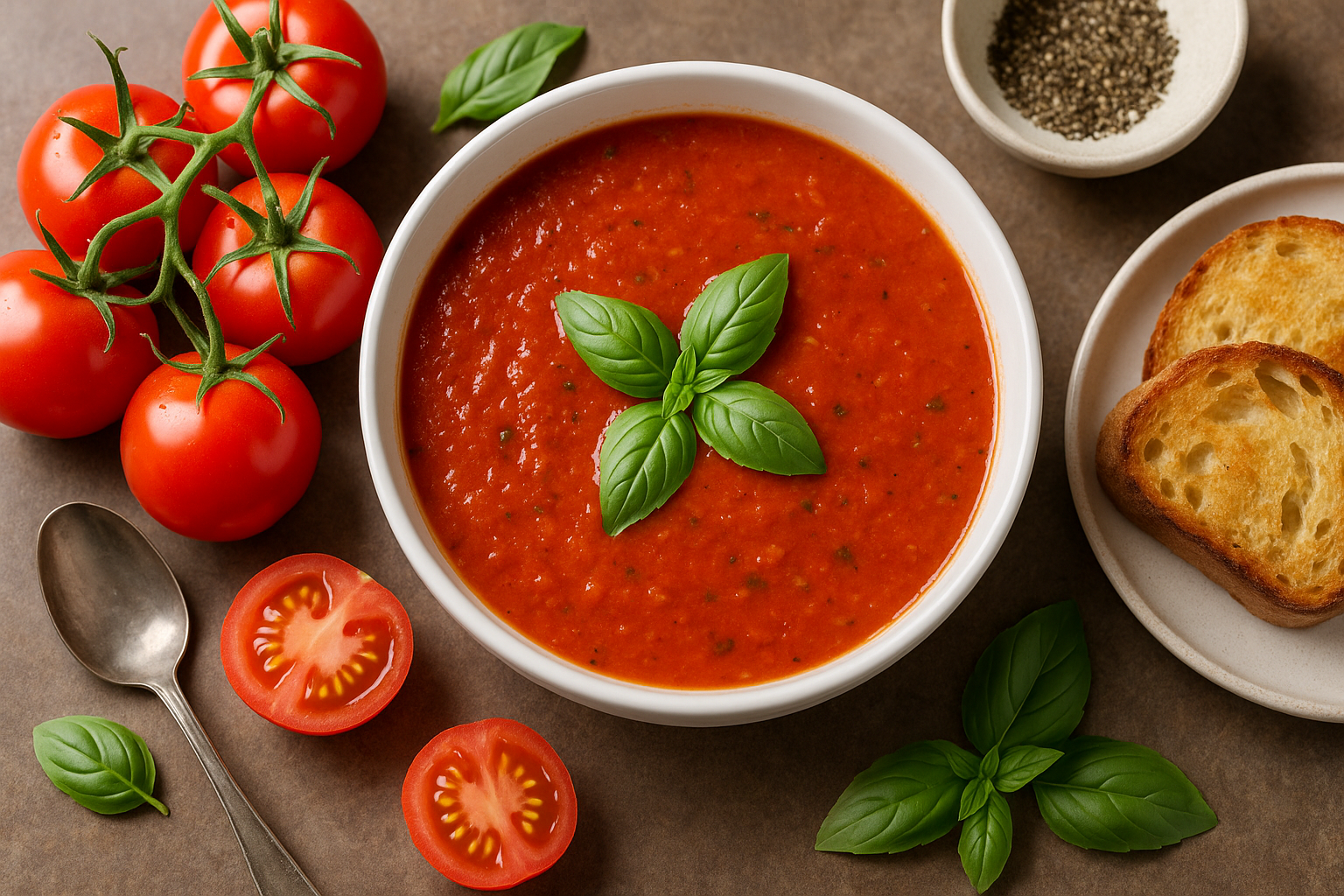 15-Minute Fresh Tomato Basil Soup