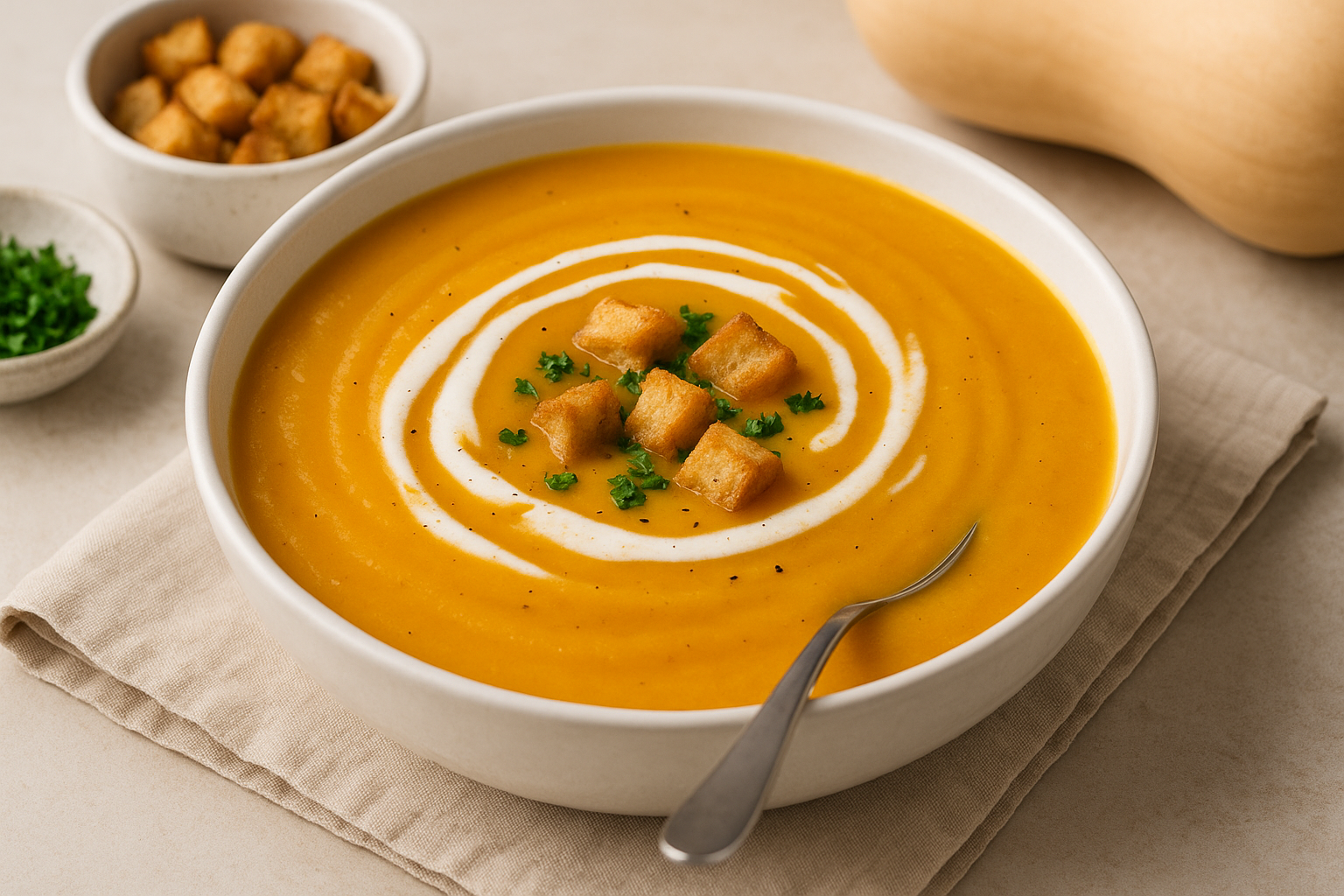 Creamy Butternut Squash Soup Without Heavy Cream