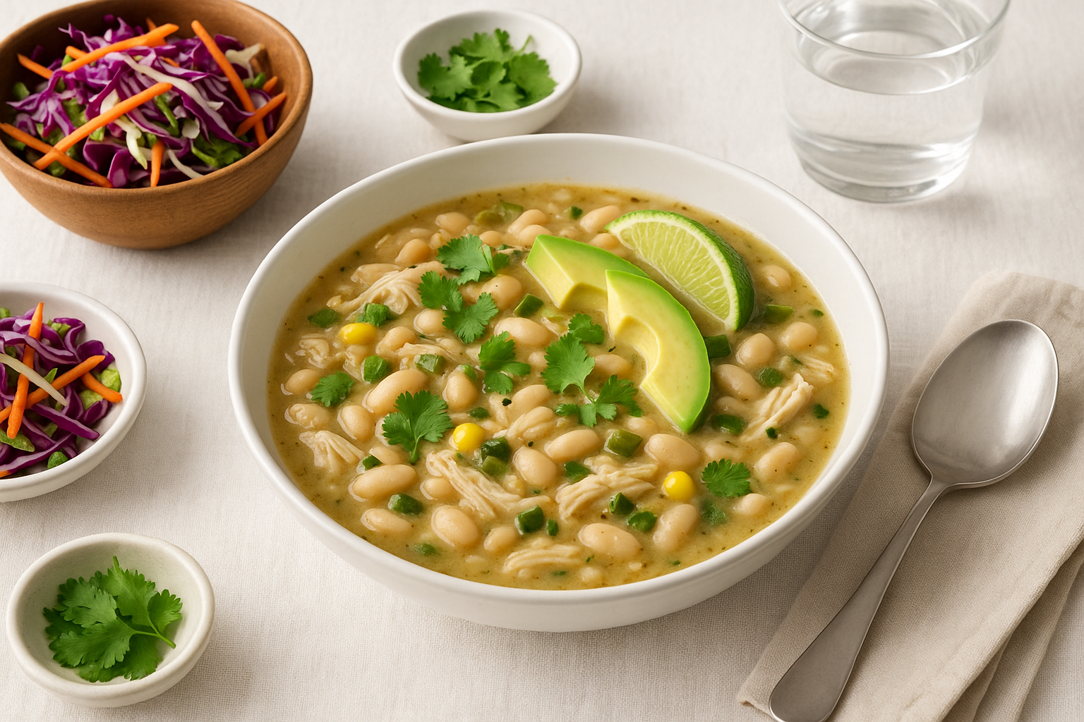 White Chicken Chili with Rotisserie Chicken and Dried Beans — rotisserie chicken