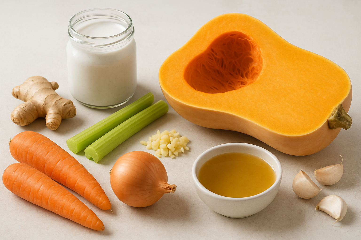 Butternut Squash Soup with Coconut Milk and Ginger — ginger butternut soup
