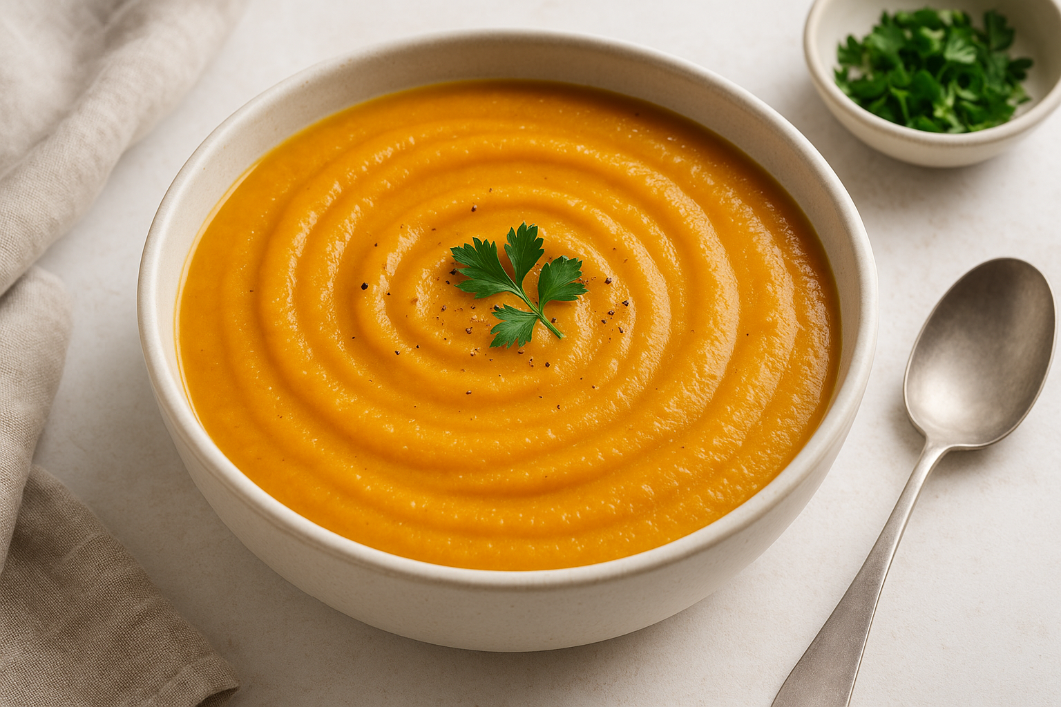 Healthy Butternut Squash Soup with Apple and Carrot