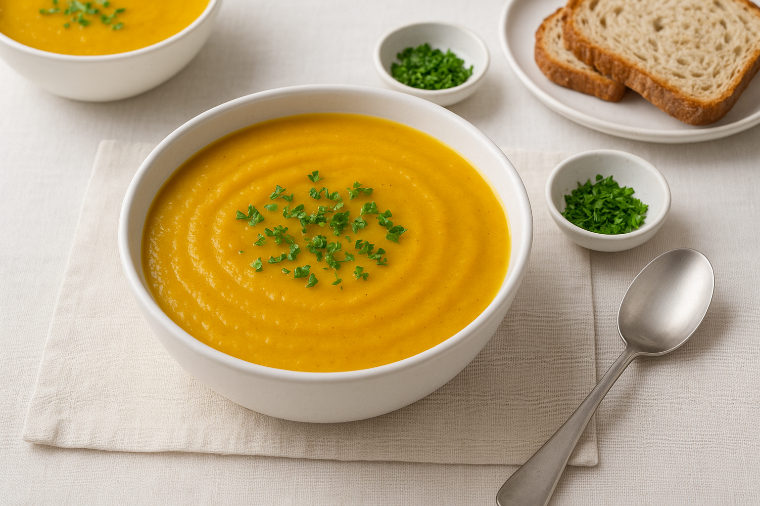 Healthy Butternut Squash Soup with Apple and Carrot — butternut squash soup recipe