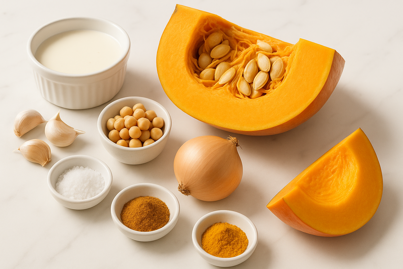 Easy Fresh Pumpkin Soup with Warm Spices — Vegetarian