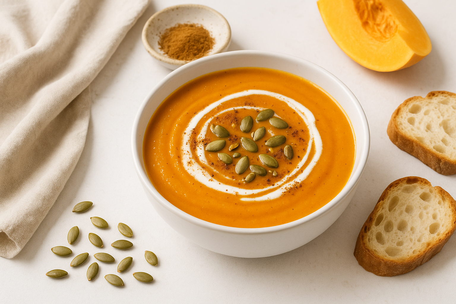 Easy Fresh Pumpkin Soup with Warm Spices — pumpkin soup recipe