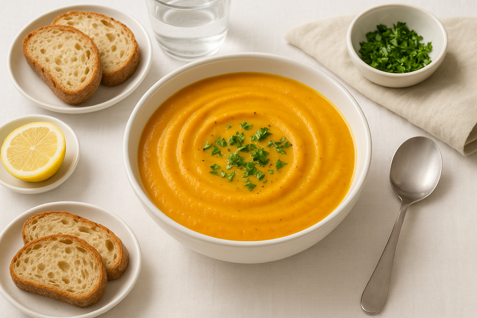 Creamy Pumpkin Soup with Cashews — pumpkin soup recipe