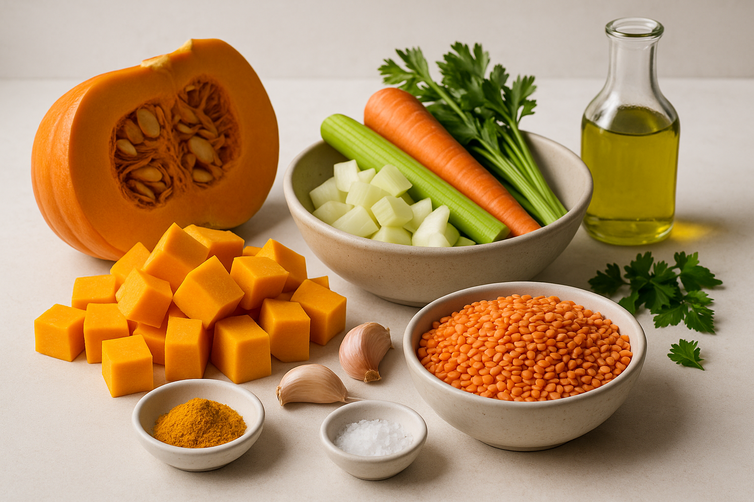 Healthy Pumpkin Soup with Red Lentils — pumpkin soup recipe