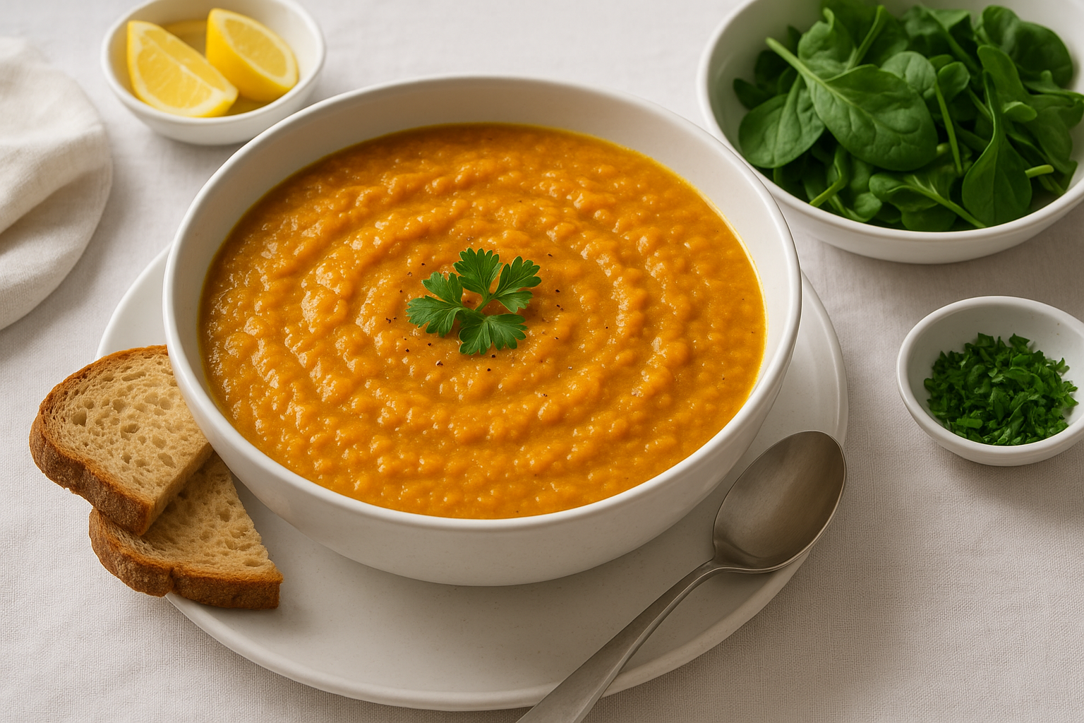 Healthy Pumpkin Soup with Red Lentils — red lentil soup