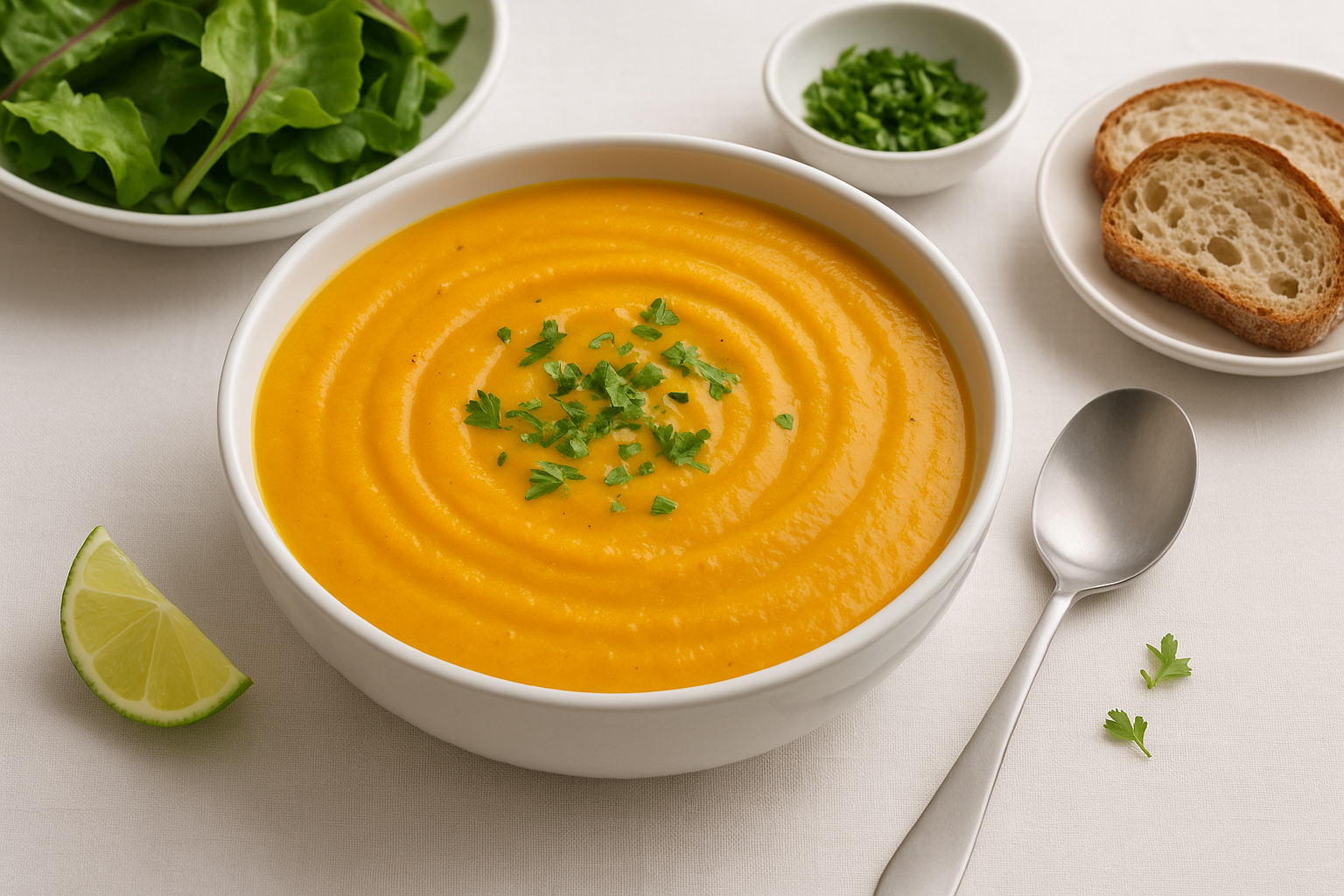 Pumpkin Soup with Coconut Milk, Lime and Ginger — pumpkin soup