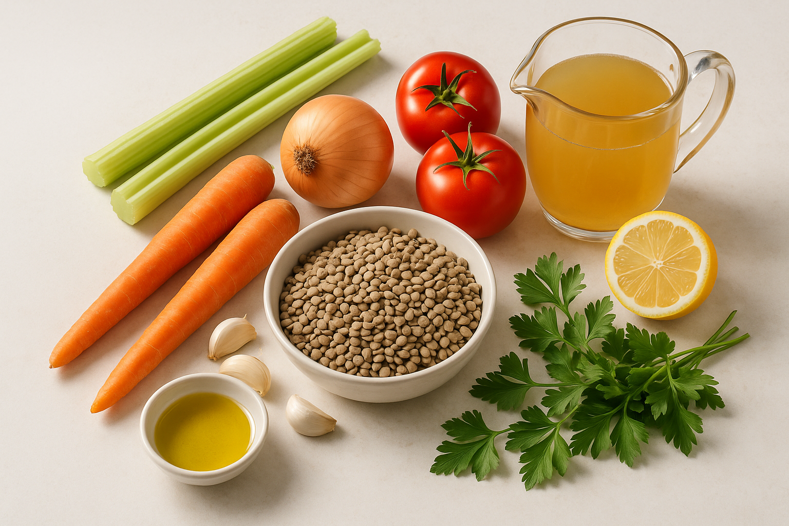 Easy Lentil Soup with Fresh Vegetables — vegetable lentil soup
