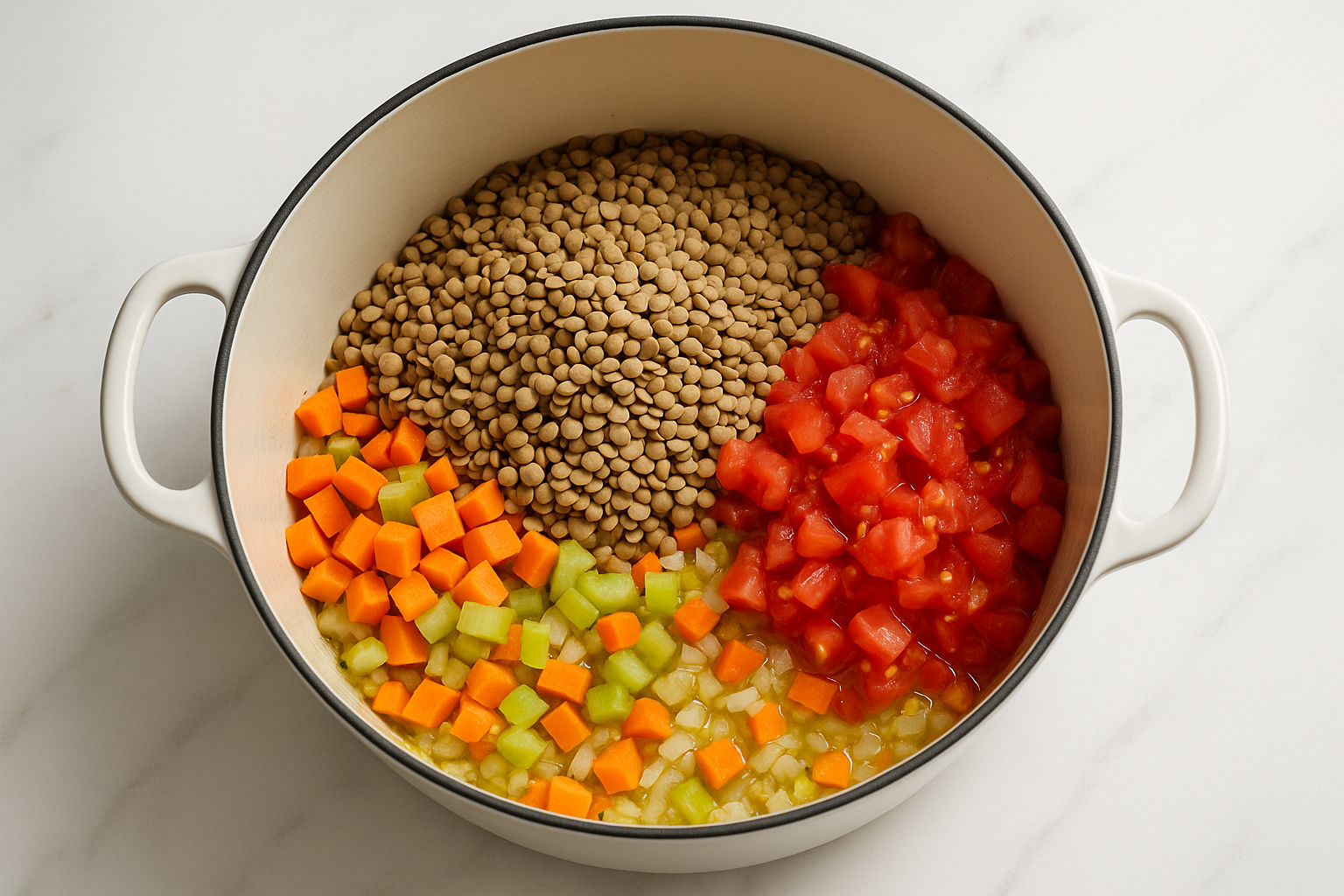 Easy Lentil Soup with Fresh Vegetables — easy lentil soup