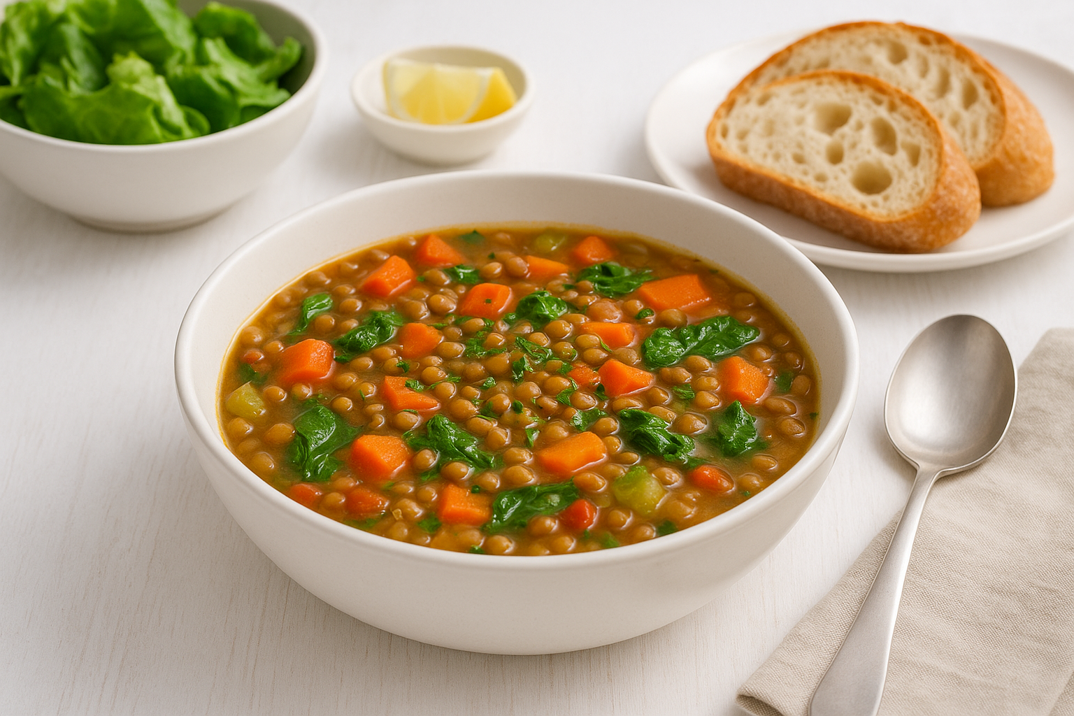 Easy Lentil Soup with Fresh Vegetables — lentil soup recipe