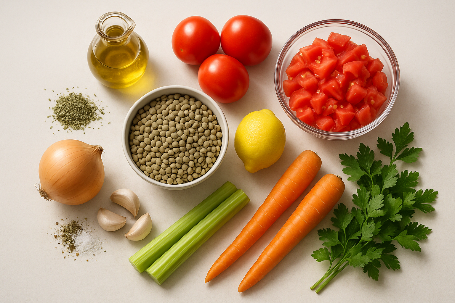 Mediterranean Lentil Soup with Lemon and Herbs — lentil soup recipe