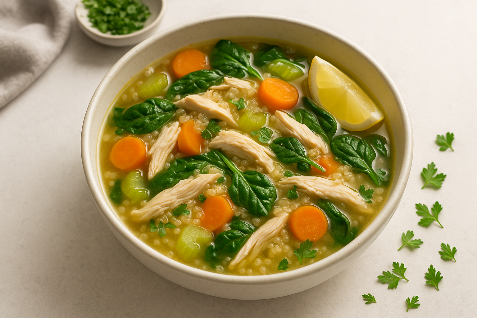 High-Protein Dinner: Chicken and Quinoa Soup