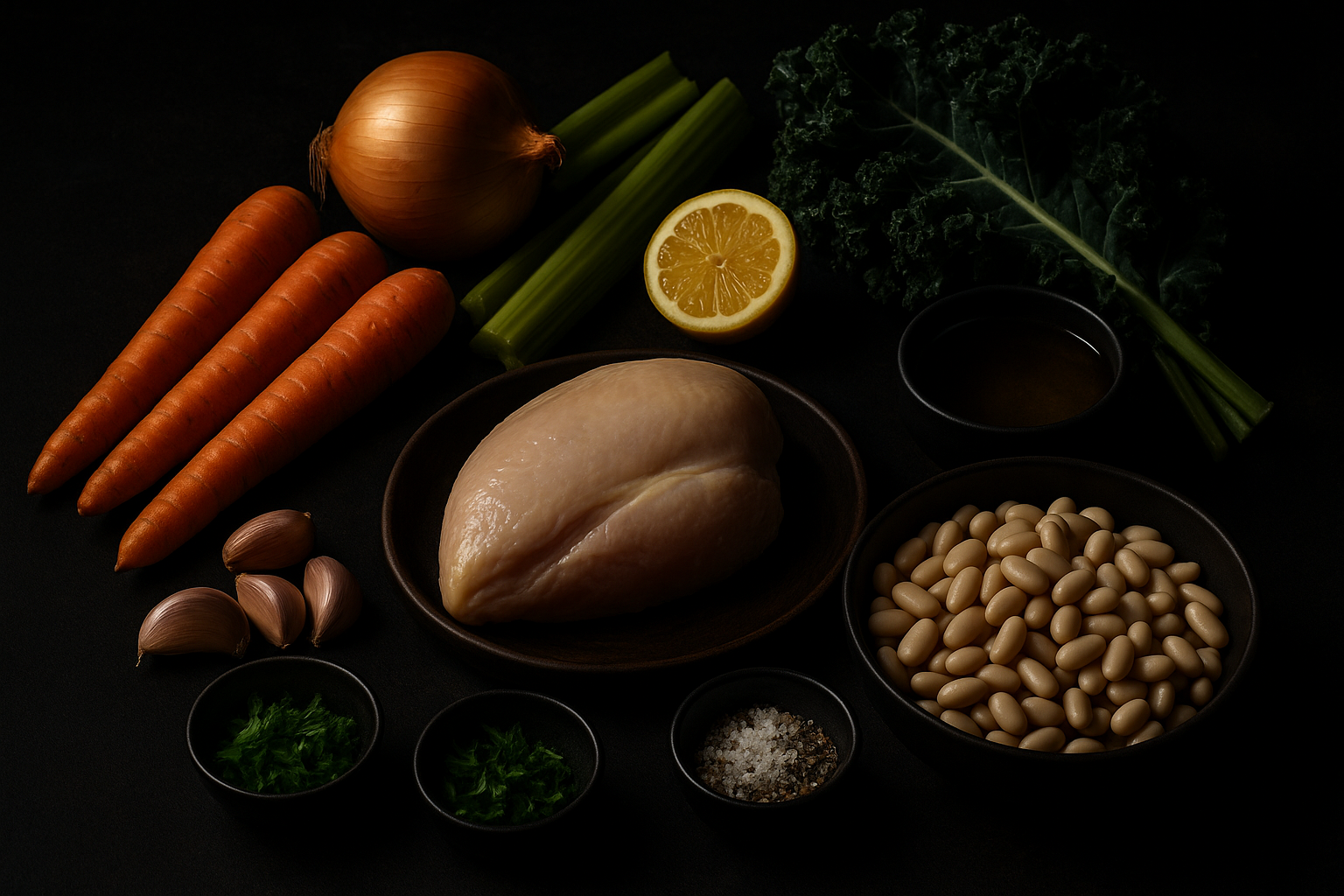 High-Protein Chicken Soup with White Beans — Chicken soup
