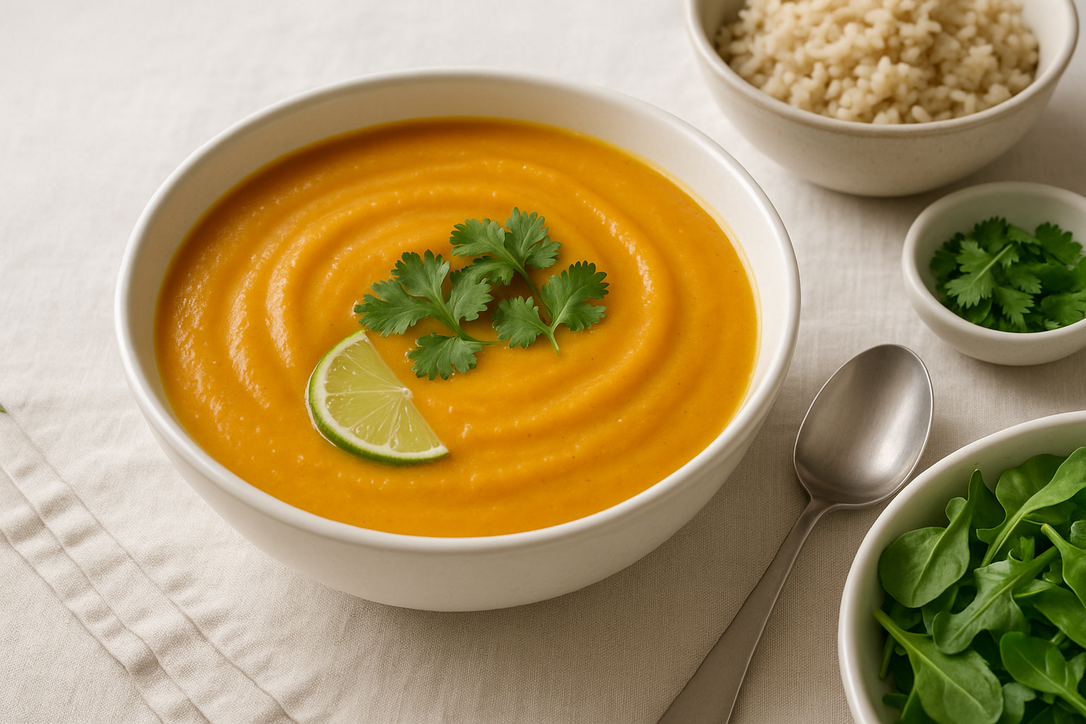 Sweet Potato Soup with Ginger and Lime — ginger lime soup