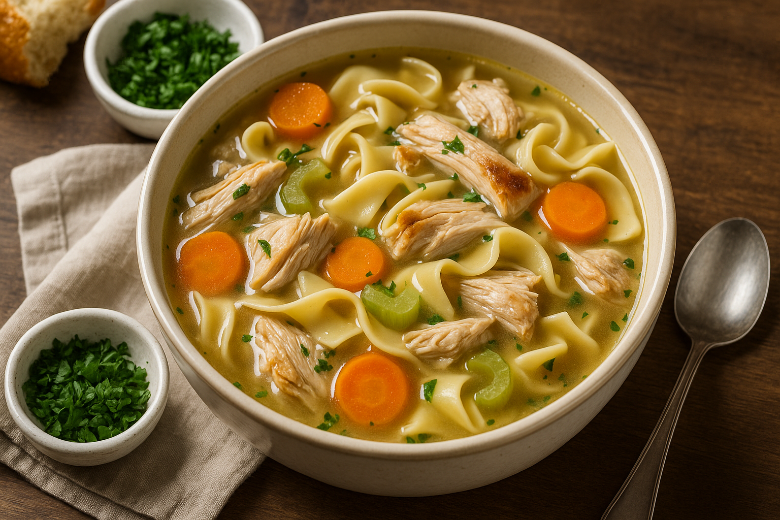 Homemade Chicken Noodle Soup with Rotisserie Chicken — homemade chicken noodle soup