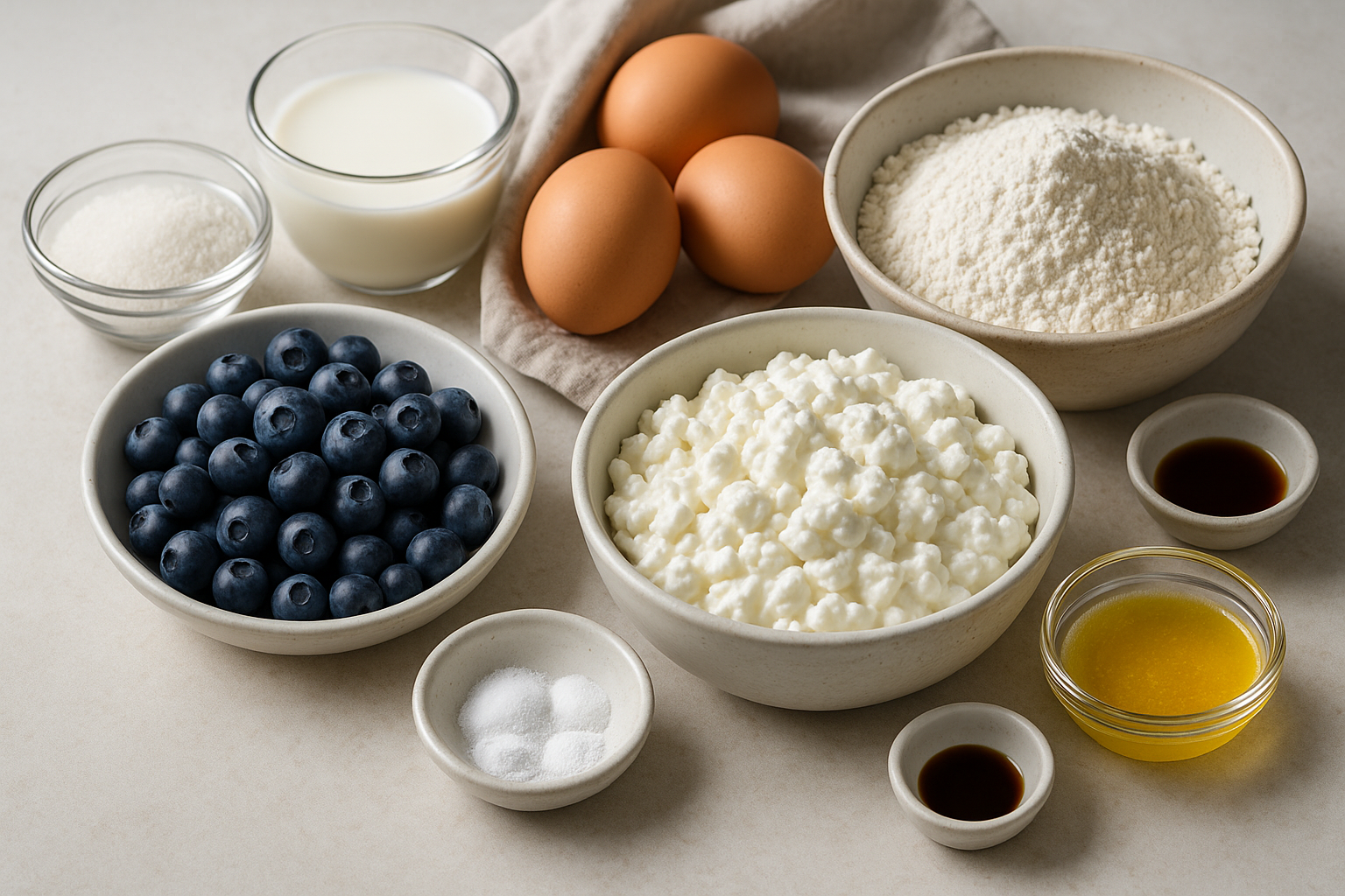 Blueberry Cottage Cheese Pancakes Recipe — blueberry pancakes