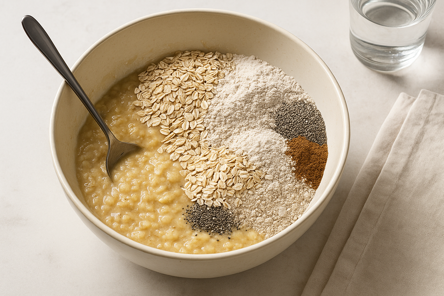High-Fiber Banana Oat Muffins — high fiber muffins