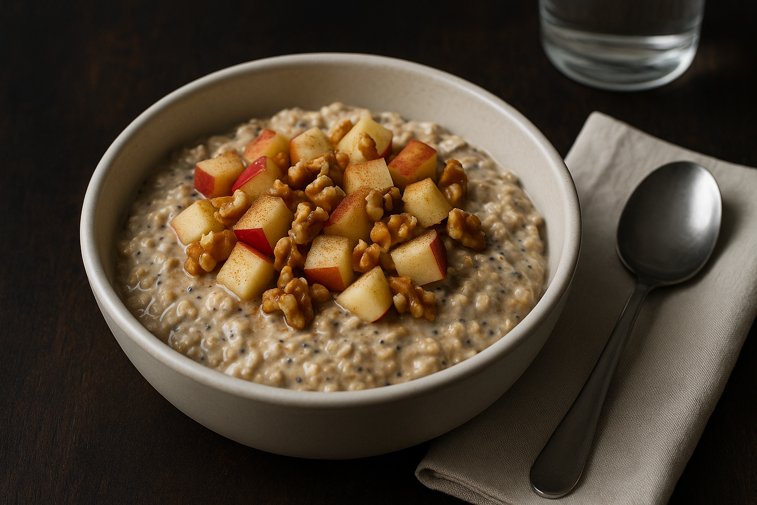 Apple Cinnamon Walnut Overnight Oats