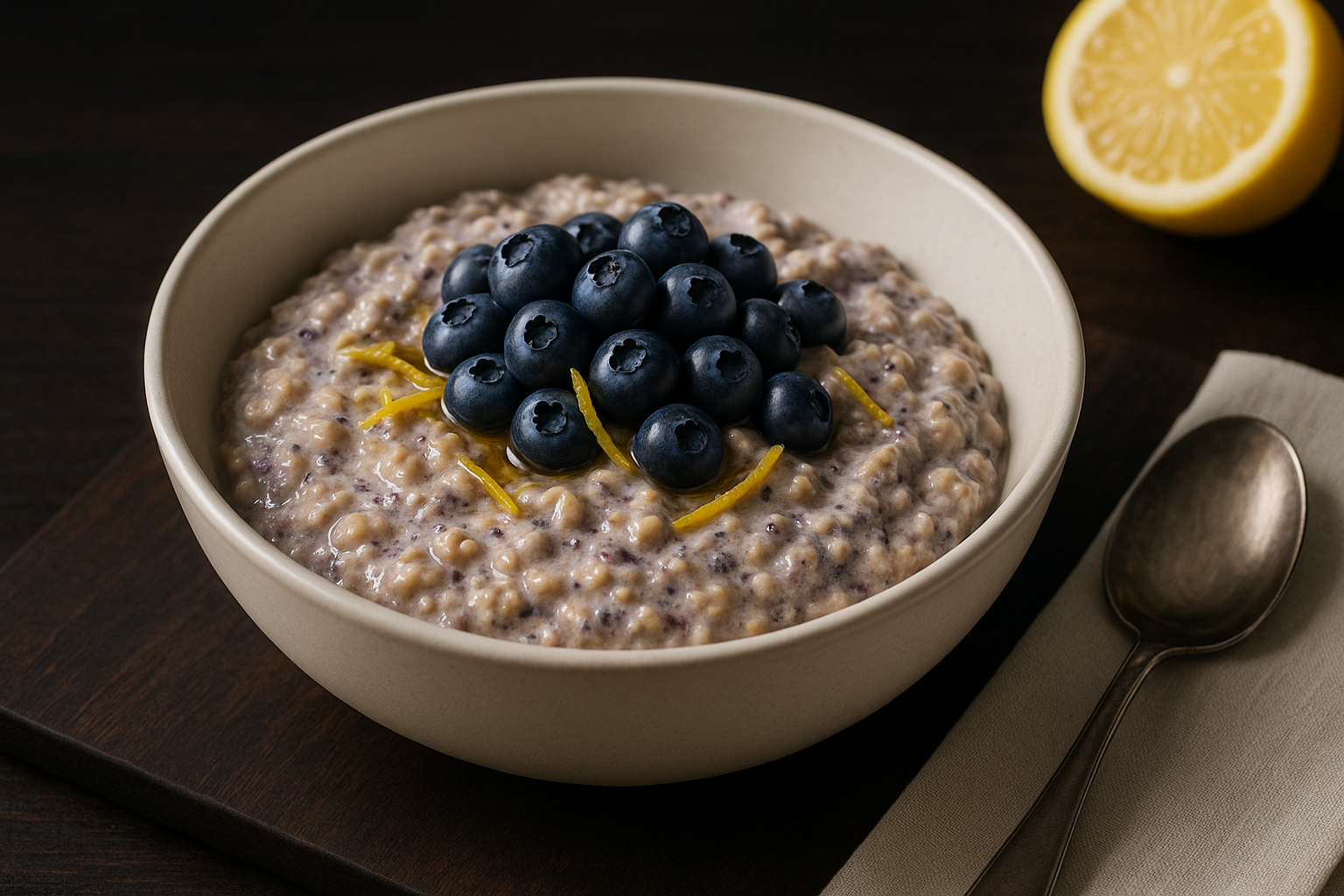 Blueberry Lemon Chia Overnight Oats