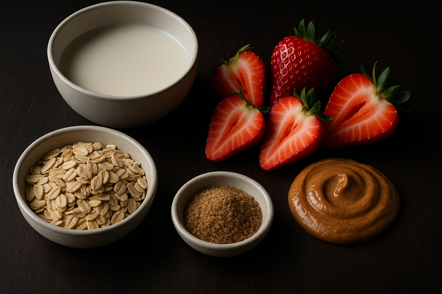 Strawberry Almond Butter Overnight Oats — almond butter oats