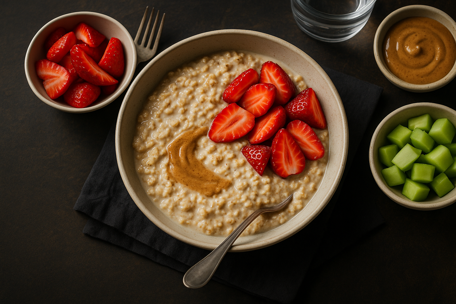Strawberry Almond Butter Overnight Oats — overnight oats