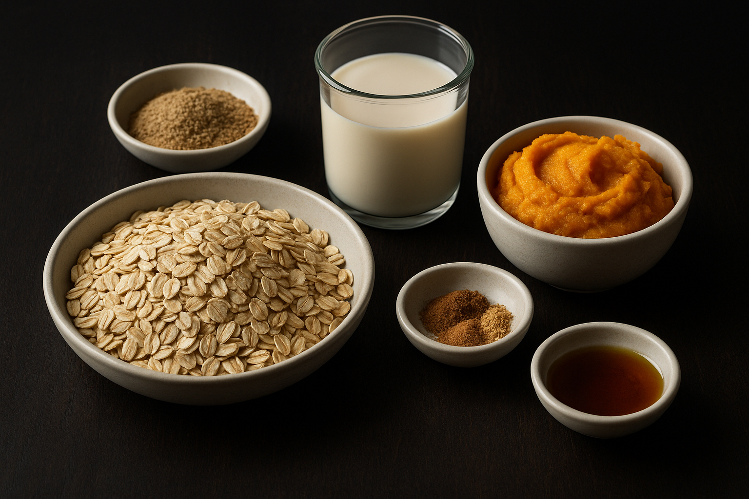 Pumpkin Spice Flax Overnight Oats — flaxseed oats