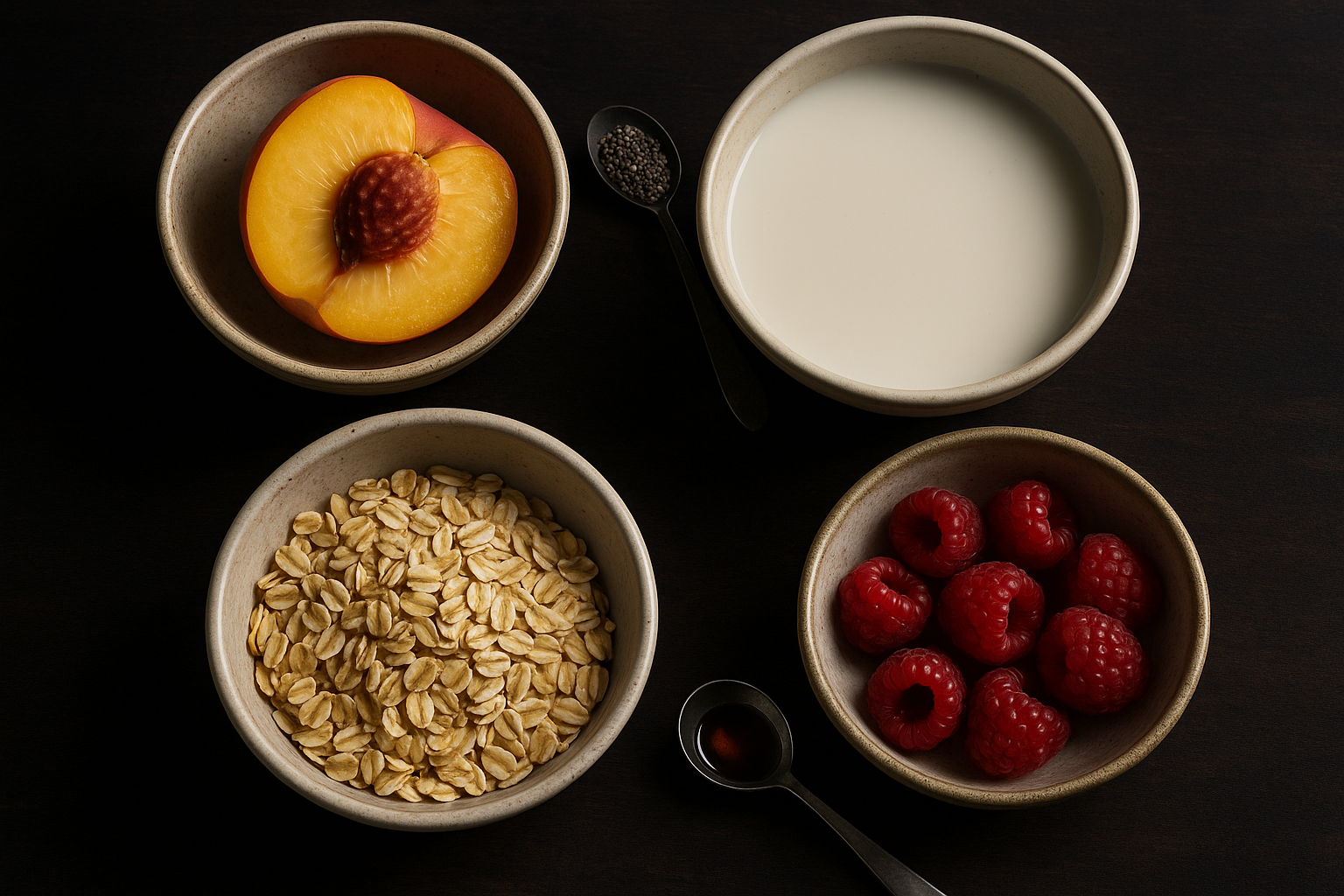 Peach Raspberry Overnight Oats — peach overnight oats