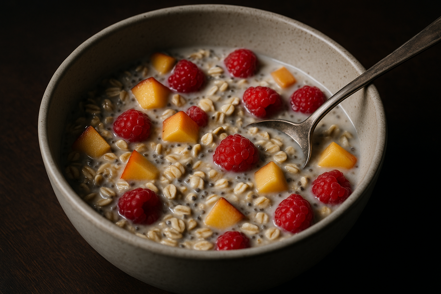 Peach Raspberry Overnight Oats — Peach Raspberry Overnight Oats