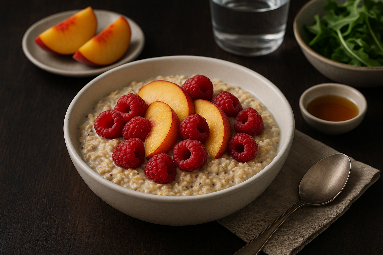 Peach Raspberry Overnight Oats — overnight oats recipe