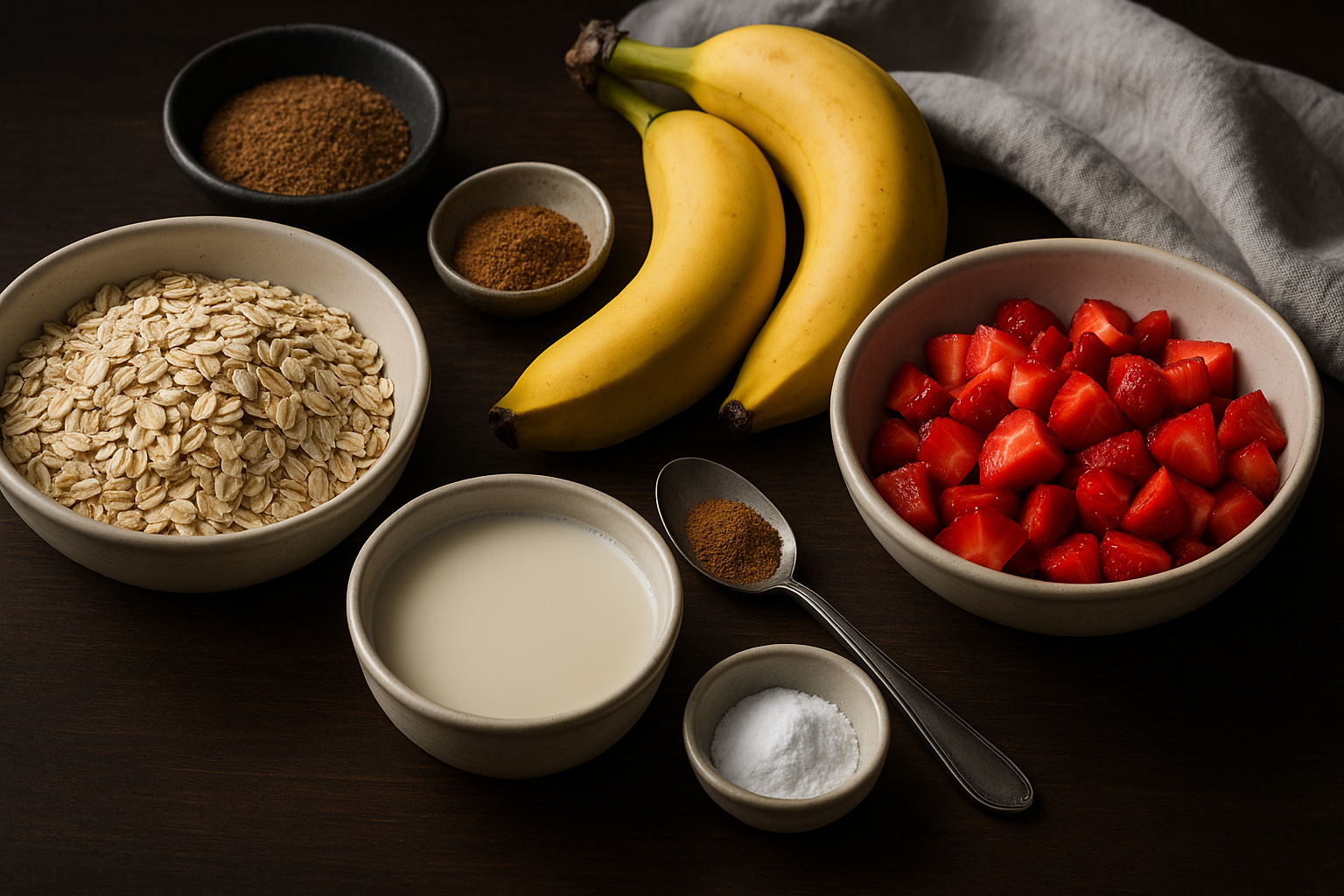 Strawberry Banana Baked Oats — healthy oat breakfast