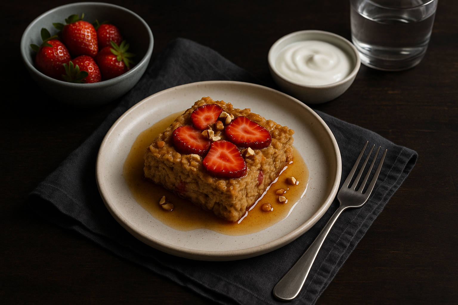 Strawberry Banana Baked Oats — baked oats recipe
