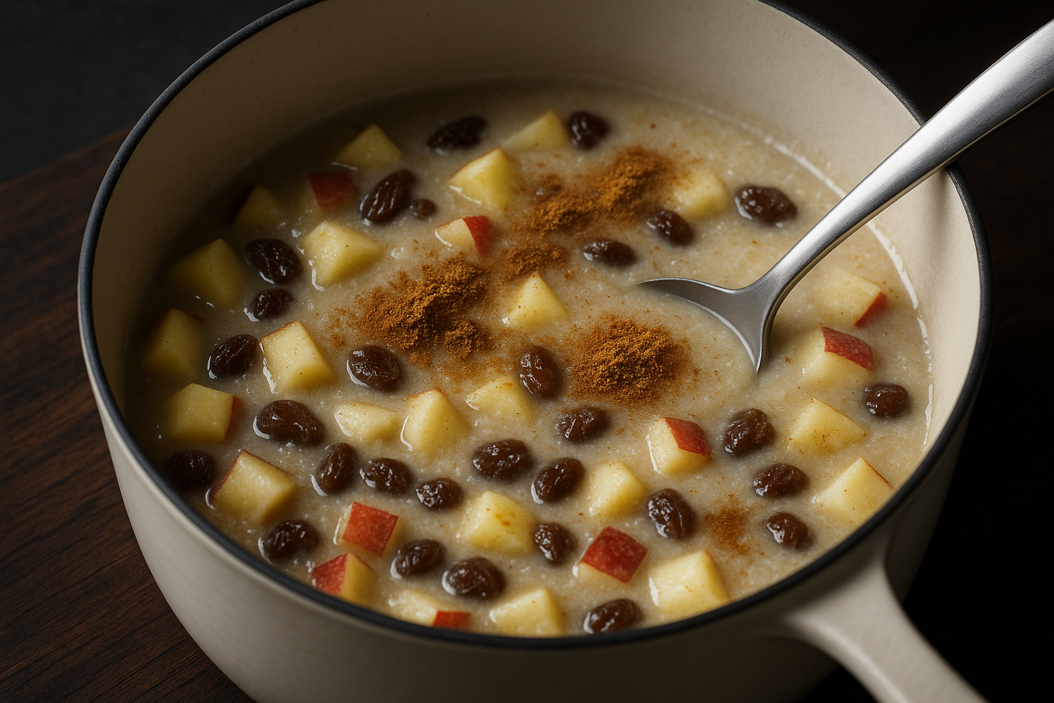 Apple Cinnamon Farina with Raisins — Apple Cinnamon Farina
