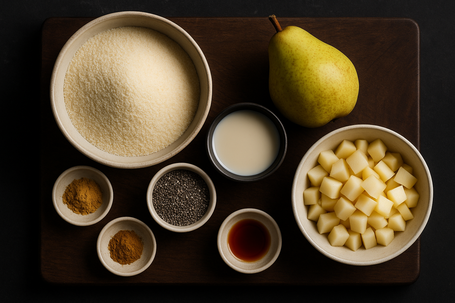 Pear Ginger Farina with Chia — ginger pear porridge