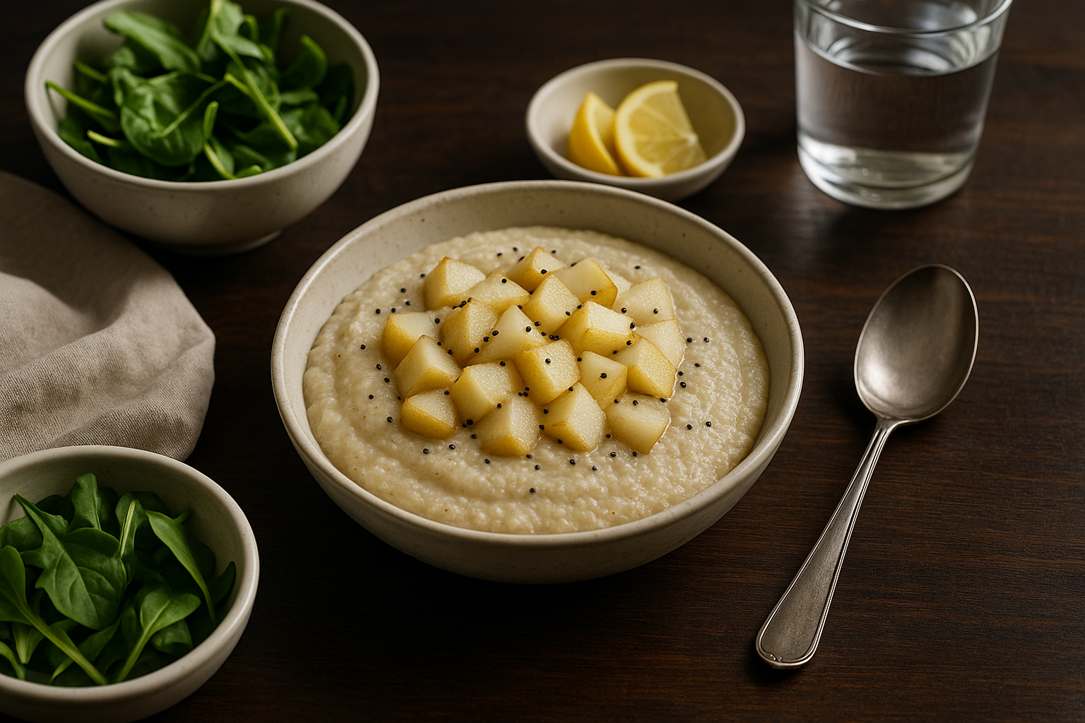 Pear Ginger Farina with Chia — farina breakfast