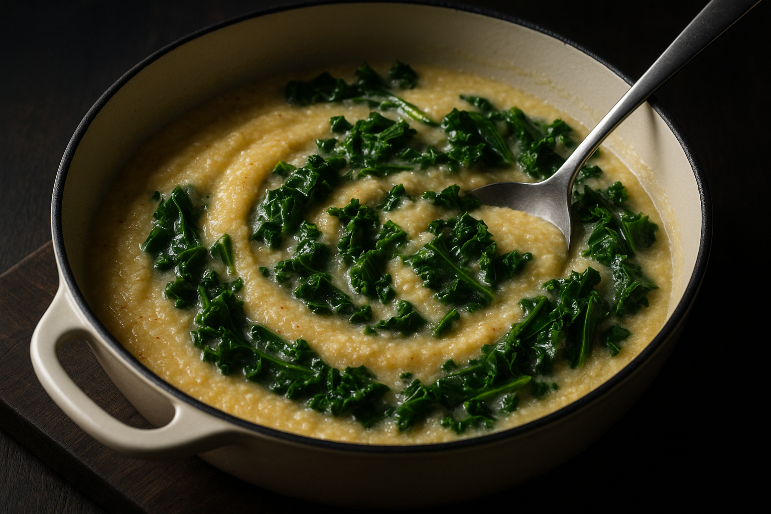 Creamy Plant-Based Grits with Greens — Creamy Plant-Based Grits