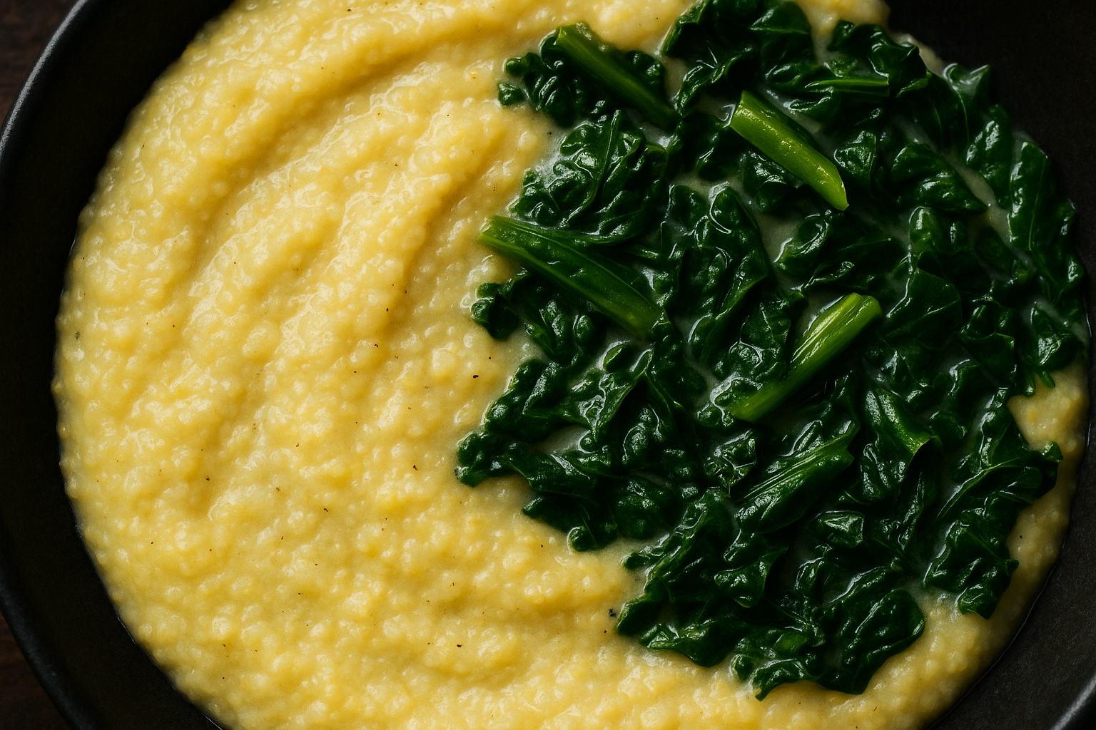 Creamy Plant-Based Grits with Greens — Plant-Based Grits