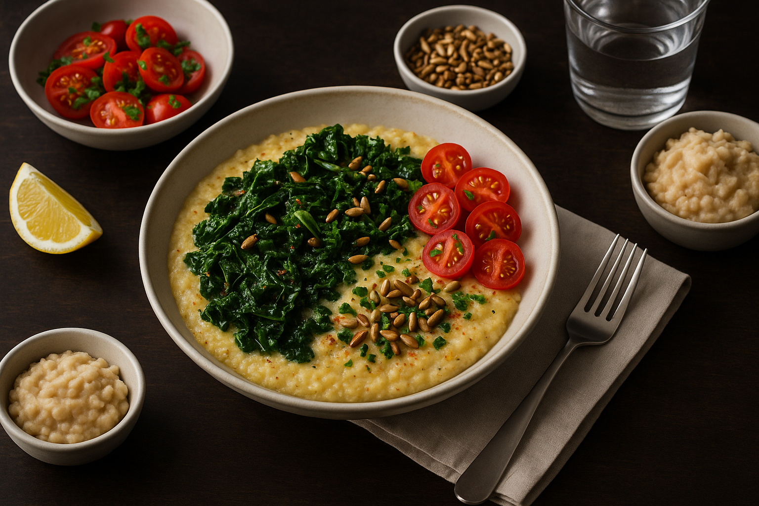 Creamy Plant-Based Grits with Greens — Plant-Based Grits