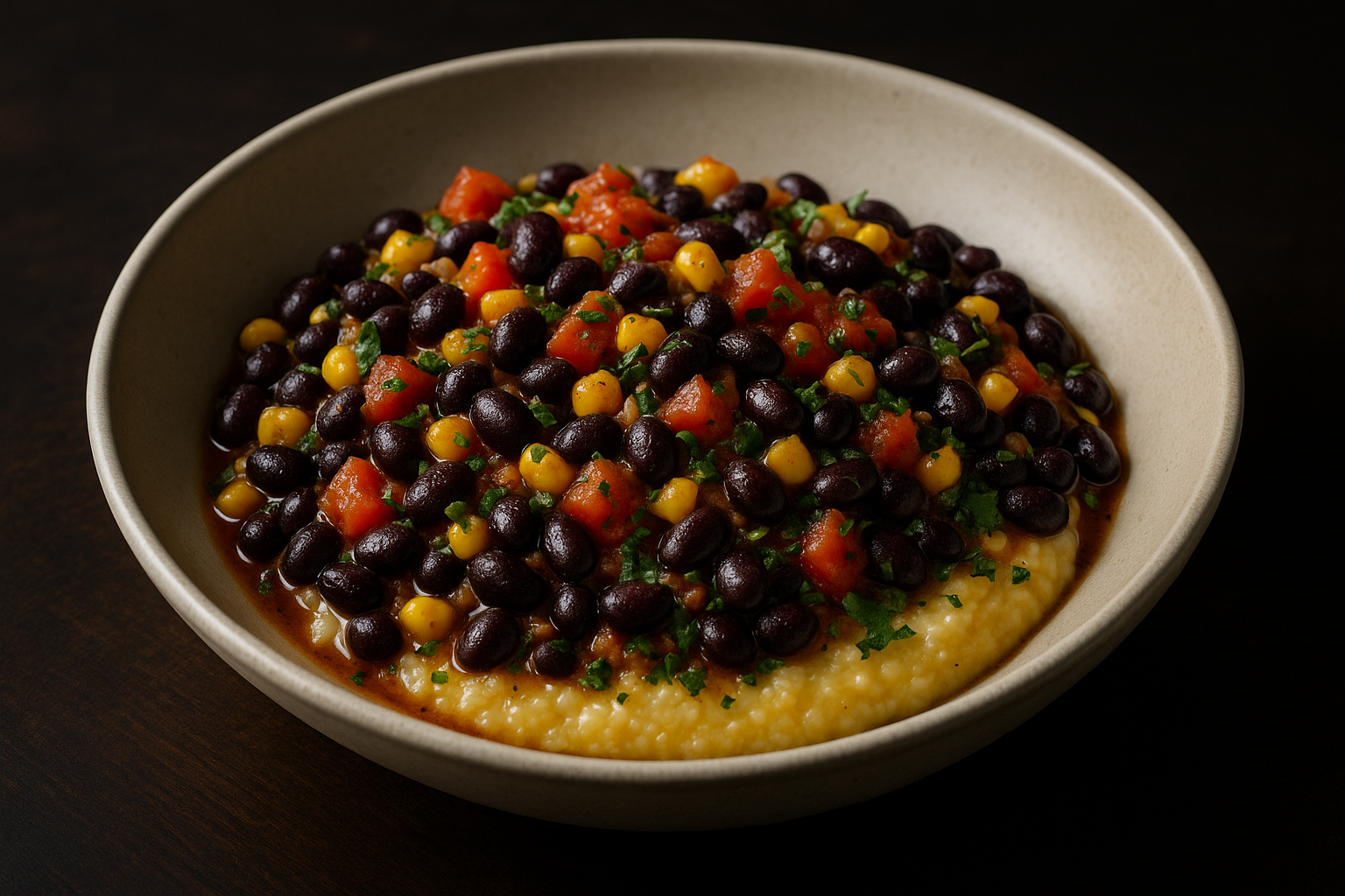Black Bean Corn Grits Breakfast Bowl — Black Bean Corn Grits