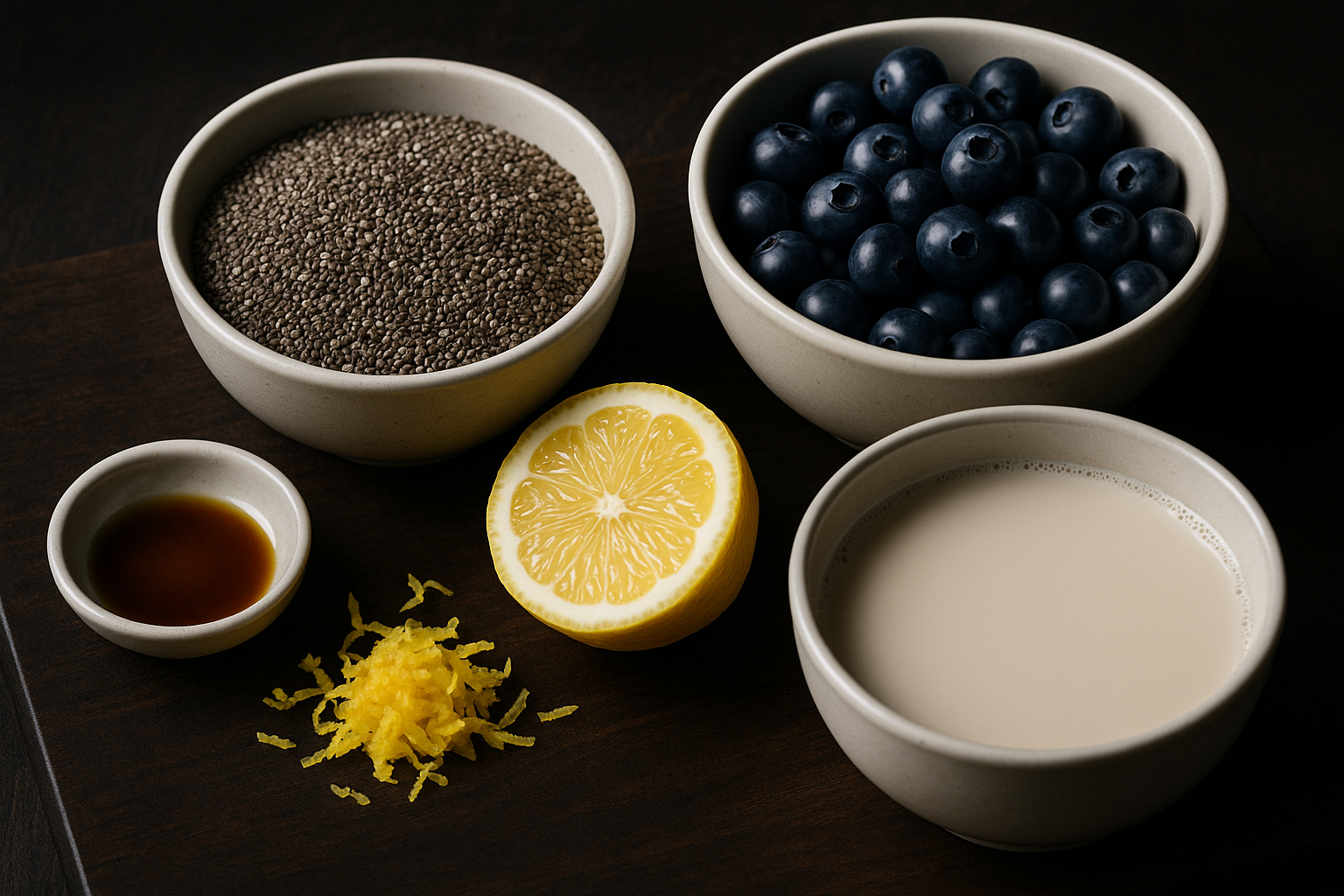 Blueberry Lemon Chia Pudding — blueberry chia pudding