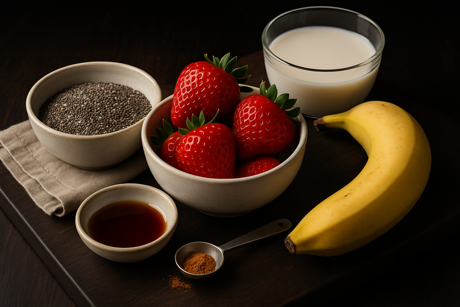 Strawberry Banana Chia Pudding — banana chia pudding