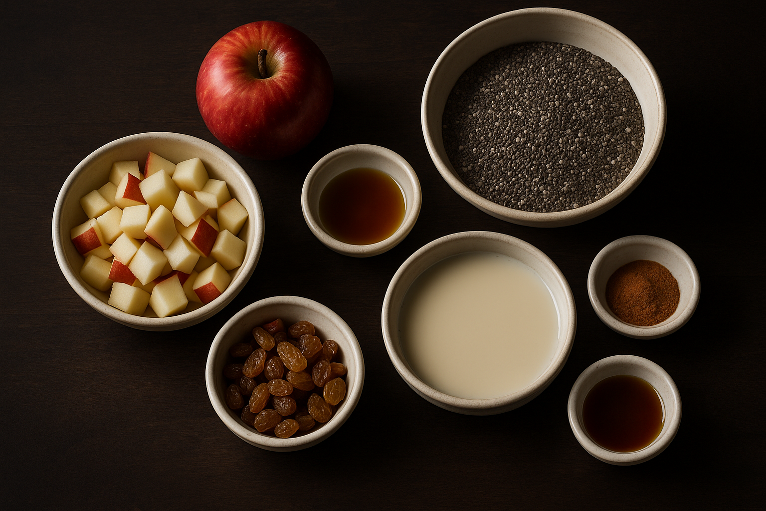 Apple Cinnamon Overnight Chia Pudding — Apple Cinnamon Breakfast