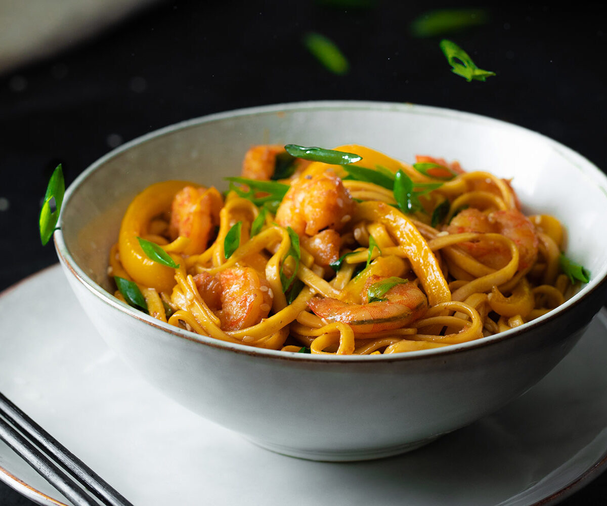 Stir Fry Udon Noodles With Shrimp Recipe – The Nutrient